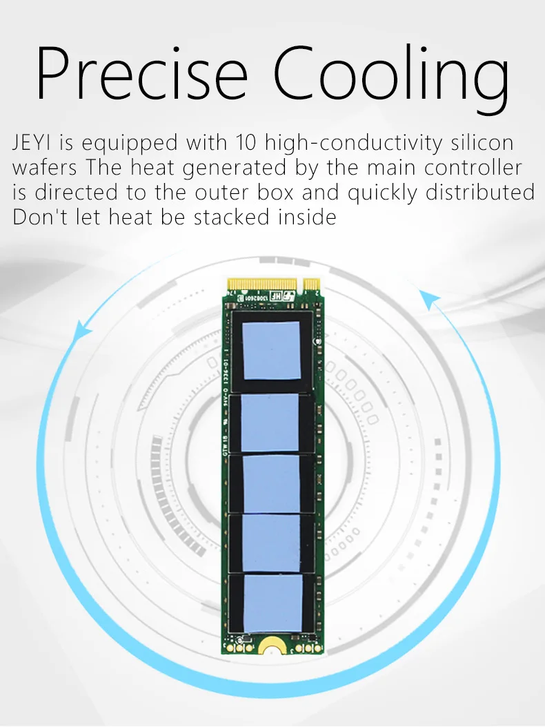 JEYI thunderbolt 3 m.2 nvme корпус чехол для мобильного телефона NVME TO TYPE-C алюминиевый тип C3.1 m. 2 USB3.1 M.2 PCIE U.2 SSD LEIDIAN-3
