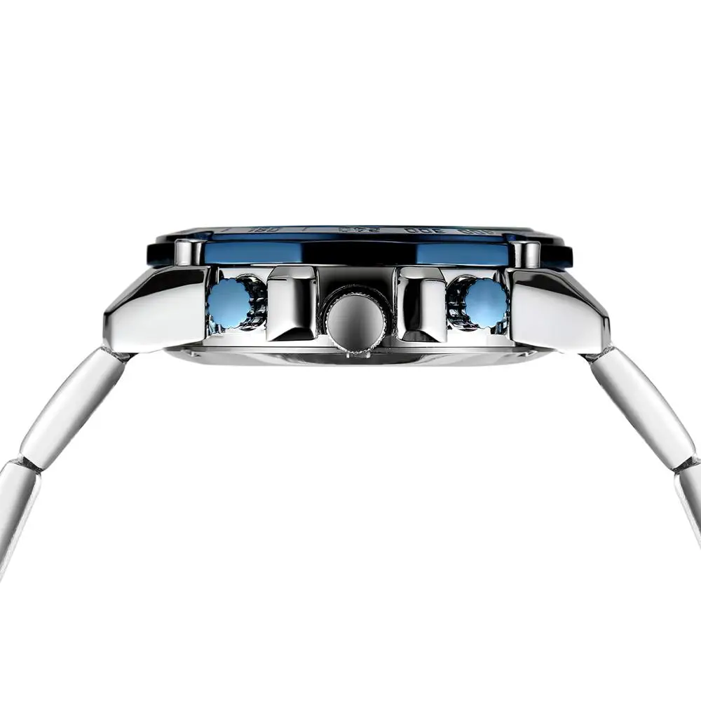 Мужские механические часы Forsining серебристые автоматические из нержавеющей стали