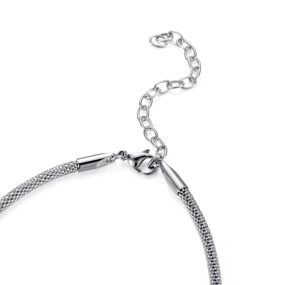 

Rainso Chain Women Necklace Pendants Water Drop Zircon Magnetic Stainless Steel Green Fashion Party Jewelry New 2021