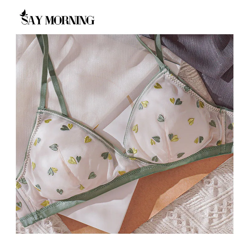 Комплект женского нижнего белья SAY MORNING бюстгальтер с вышивкой в виде сердца без