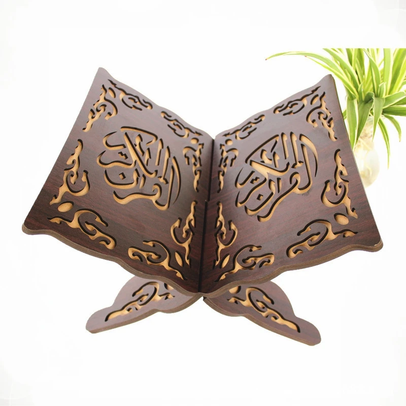 

2PCS HighQuality Wooden Islamic Book Shelf for Home Quran, Cookbook, Painting Books Practical Home Decoration
