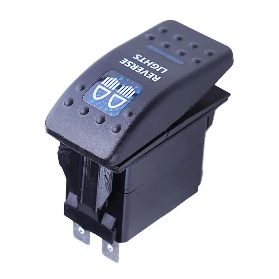 Автомобильный выключатель автоматический светильник синий тумблер 5pin Водонепроницаемый 12V 20A бар генератора сигналов произвольной формы Стиль синий тумблер рокер заднего светильник переключатель