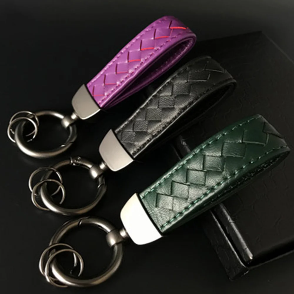 Модный металлический брелок из натуральной овечьей кожи для ключей часов