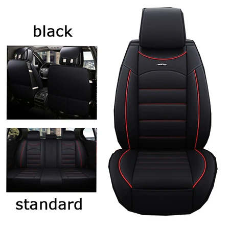 black standard Универсальные кожаные автомобильные чехлы для Mini One Cooper R50 R52 R53 R55 R56 R60 R61 PACEMAN COUNTRYMAN автомобильные аксессуары автомобильные чехлы - Название цвета: black standard