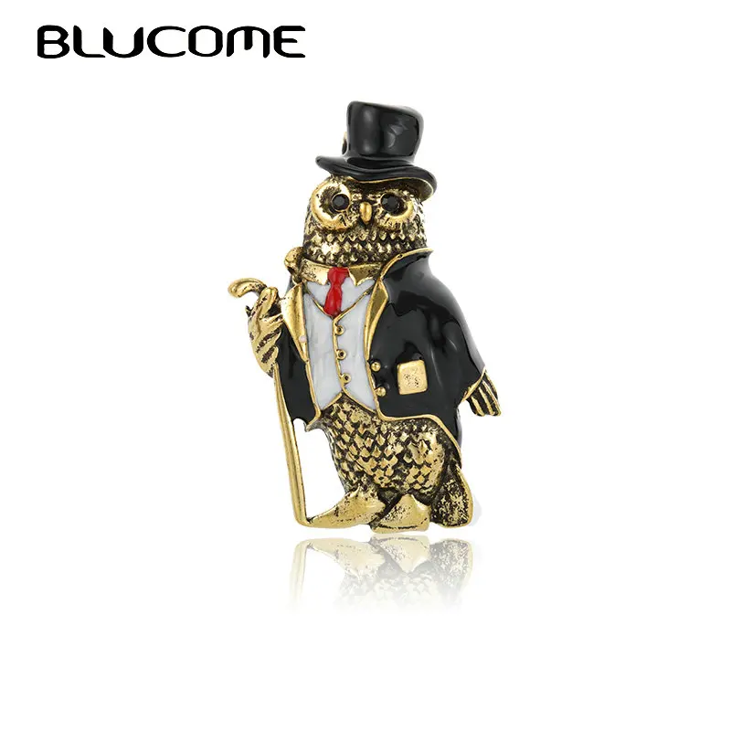 Женская Брошь в виде совы Blucome Винтажная брошь животных форме аксессуар для