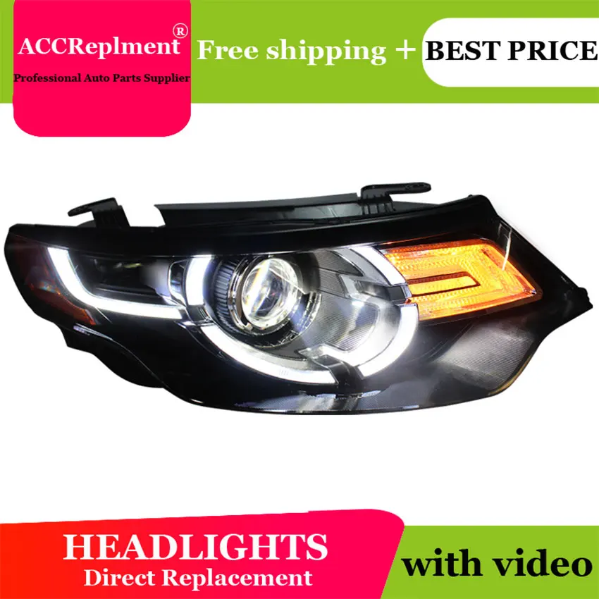 

Car Styling for Land Rover Discovery LED Headlights 2017-2020 for Discovery LED Lens Double Beam H7 HID Xenon bi xenon lens