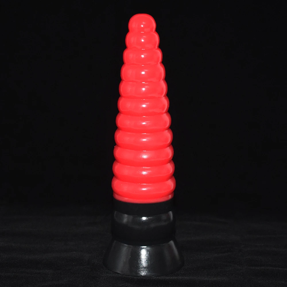 Ребристая Анальная пробка длинный член винт Анальные игрушки фаллоимитатор