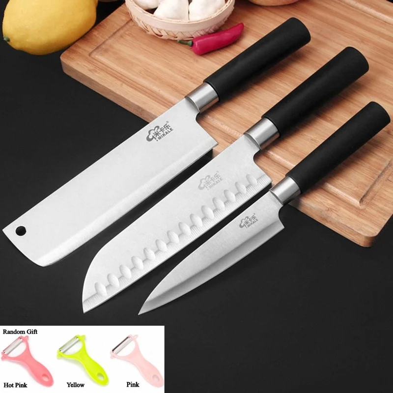 Новое поступление набор кухонных ножей Santoku Nakiri супер острые лезвия Набор
