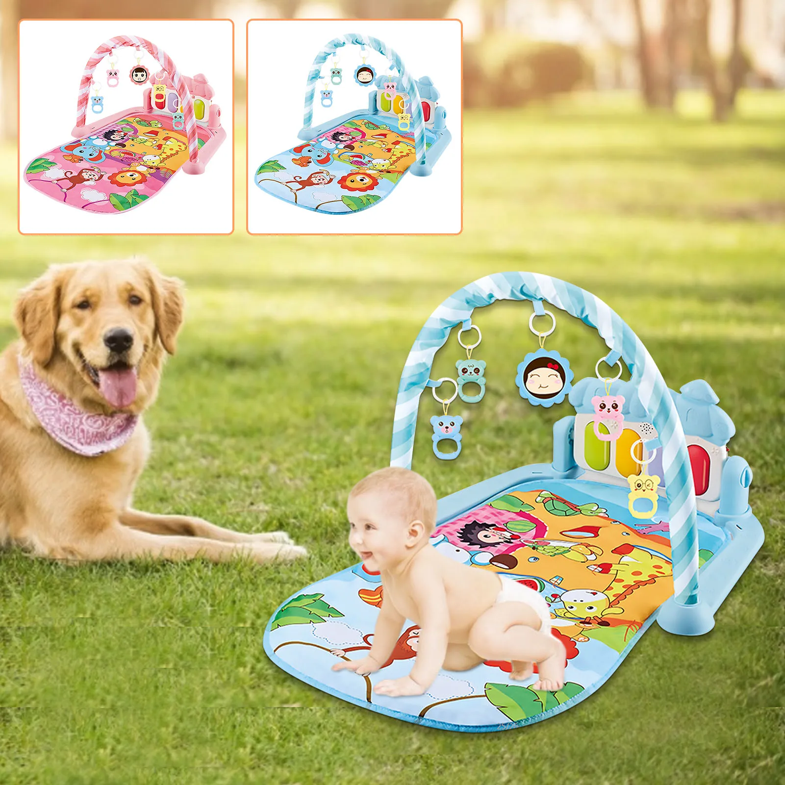 

Baby Play Mat Educational Puzzle Carpet With Piano Keyboard Lullaby Music Kids Gym Crawling Activity Rug Toys for 0-12 Months