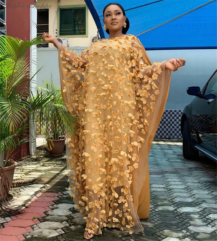 Шифоновые вечерние длинные платья в африканском стиле для женщин повседневные