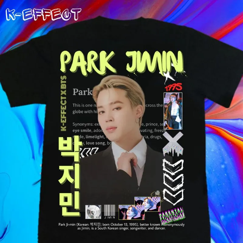 Kaos Kpop Park Jimin унисекс K-EFFECTStreetwear Мужская футболка для женщин и мужчин | одежда