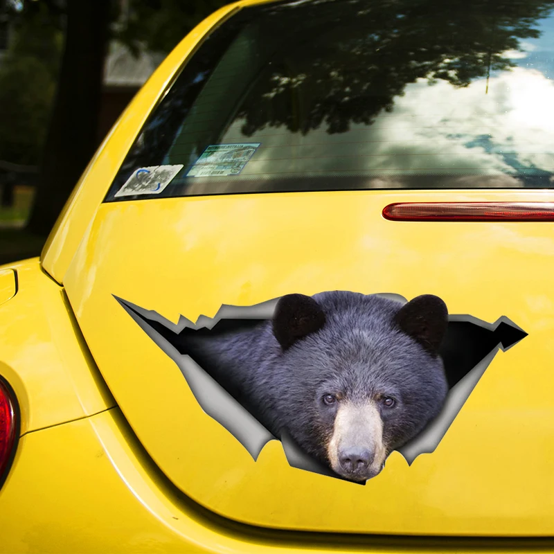 

Black Bear Self-adhesive Decal Car Sticker Waterproof Auto Decors on Bumper Rear Window Laptop Choose Size #S60458