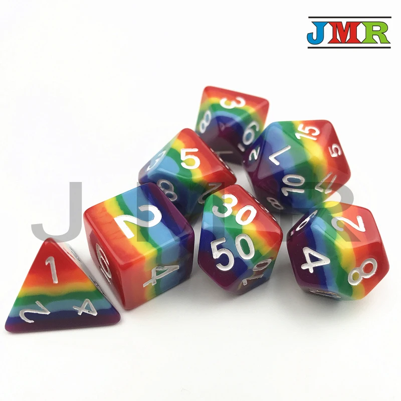 Высококачественные переносные игральные кубики 7 шт./компл. многогранные кости DND