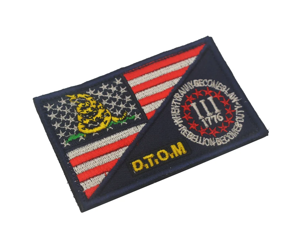 Нашивки с американским флагом three III военная эмблема не пробегайте на мне нашивка