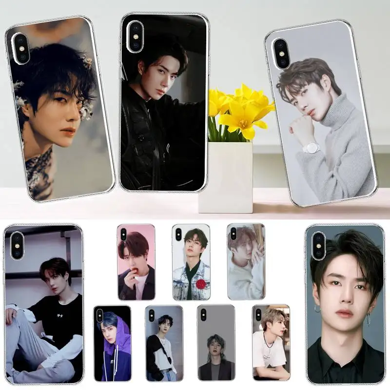 

wang yibo Singer actor boy Phone Case Transparent soft For iphone 12 11 13 7 8 6 s plus x xs xr pro max mini