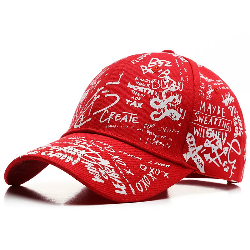 

New Graffiti Baseball Cap Women Men 2021 Summer Letter Print Snapback Gorras Hombre Casquette Femme Hip Hop Women's Hats