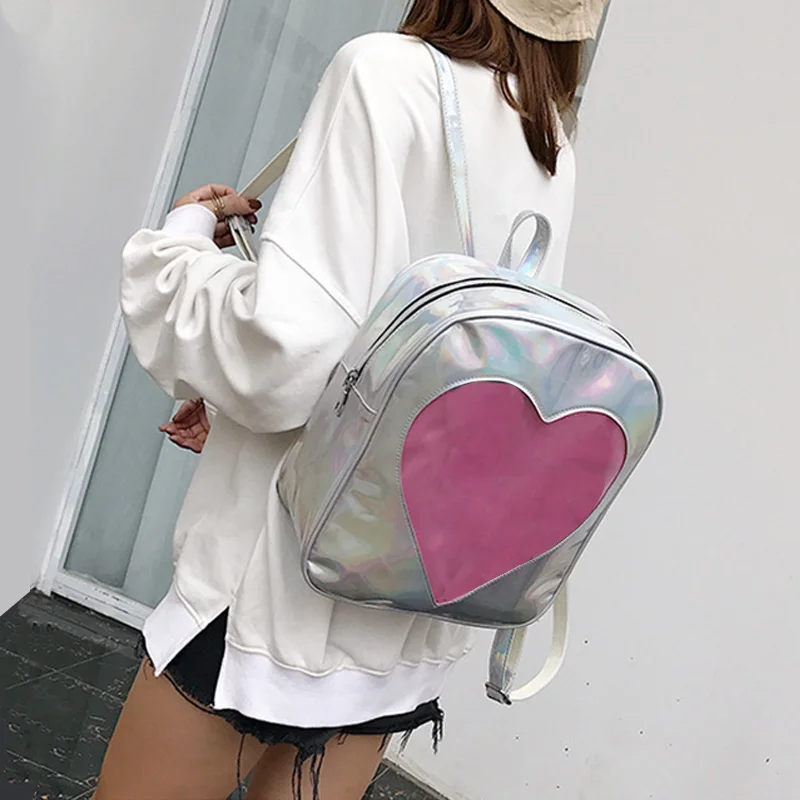 2019 рюкзаки для девочек прозрачные сумки Ita в форме сердца школьные на плечо