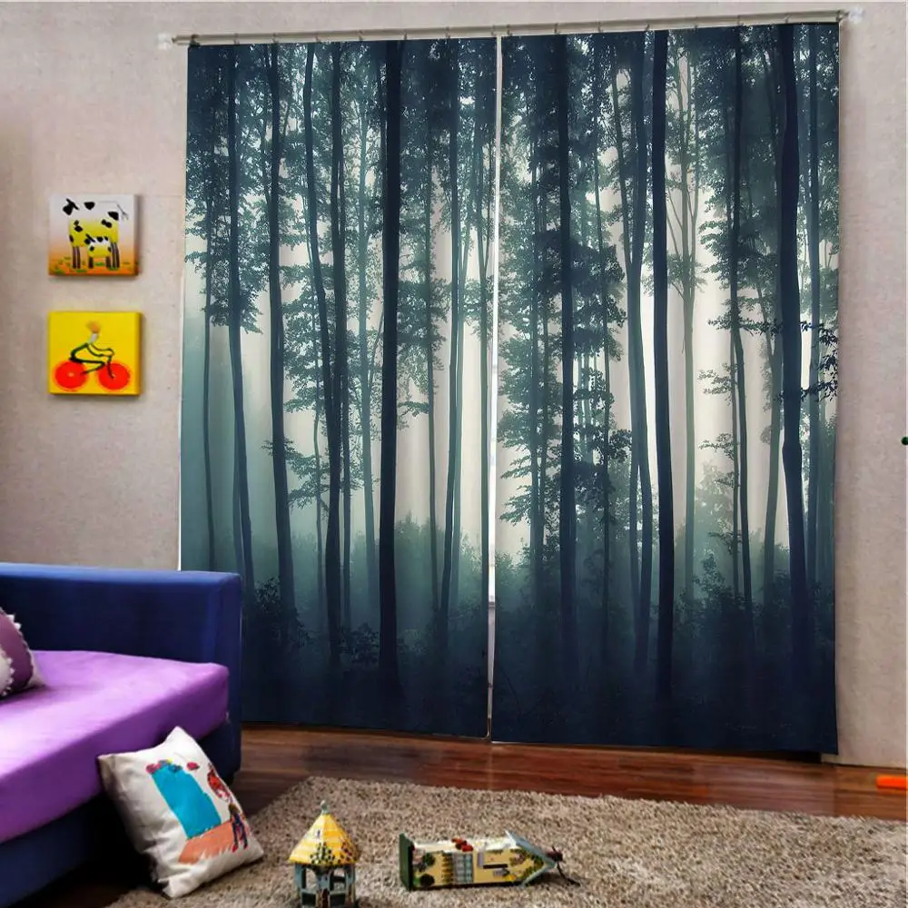 Пользовательские 3D занавески роскошные светонепроницаемые оконные зеркальные