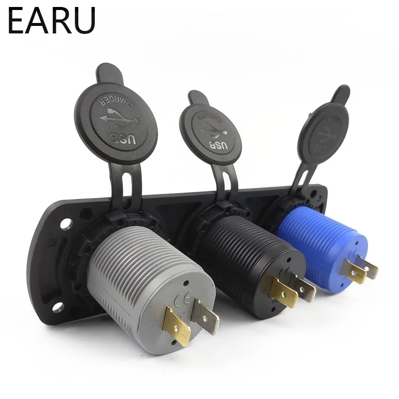 Автомобильное зарядное устройство USB 5 В а два порта для зарядки измеритель