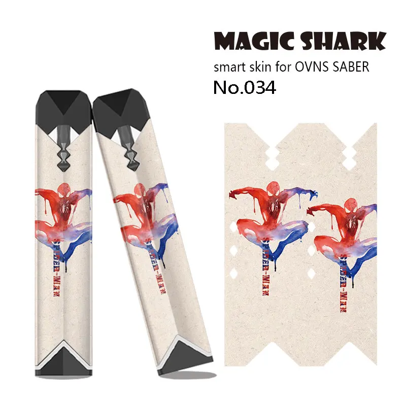 Magic Shark DC Super Man Бэтмен череп Captian Американский чехол наклейка пленка для OVNS SABER 028-042