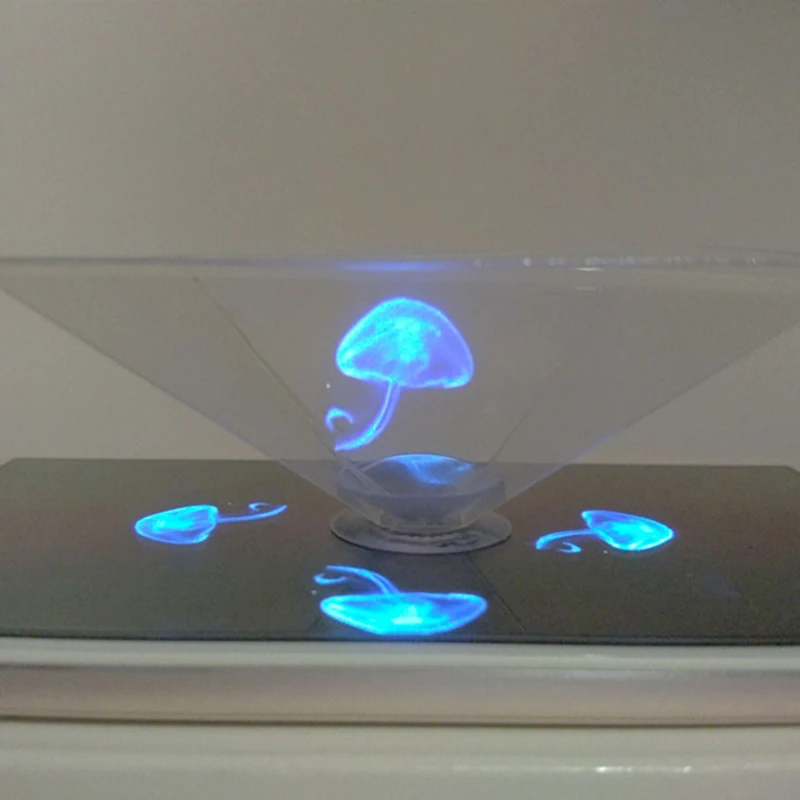 Мини проектор с Голограммой 3D Универсальный мини голограммой для iphone Huawei Samsung