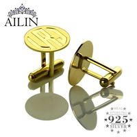 ailin personalized monogram cufflinks gold color engraved cufflinks custom initial cufflinks groom gift