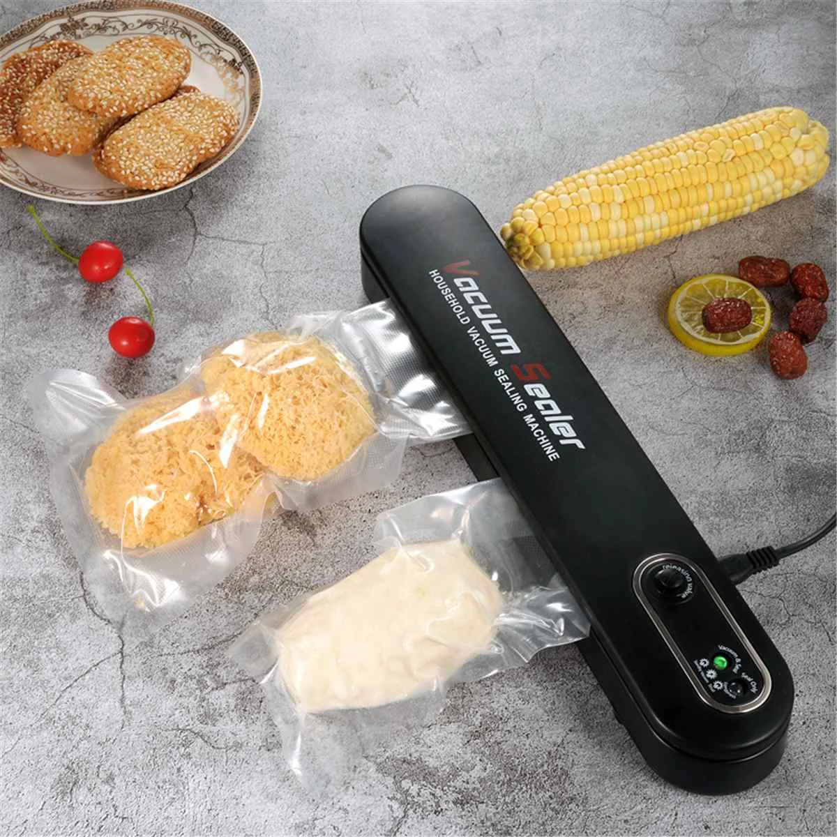

Вакуумный упаковщик для пищевых продуктов, 220 В/110 В, 10 пакетов