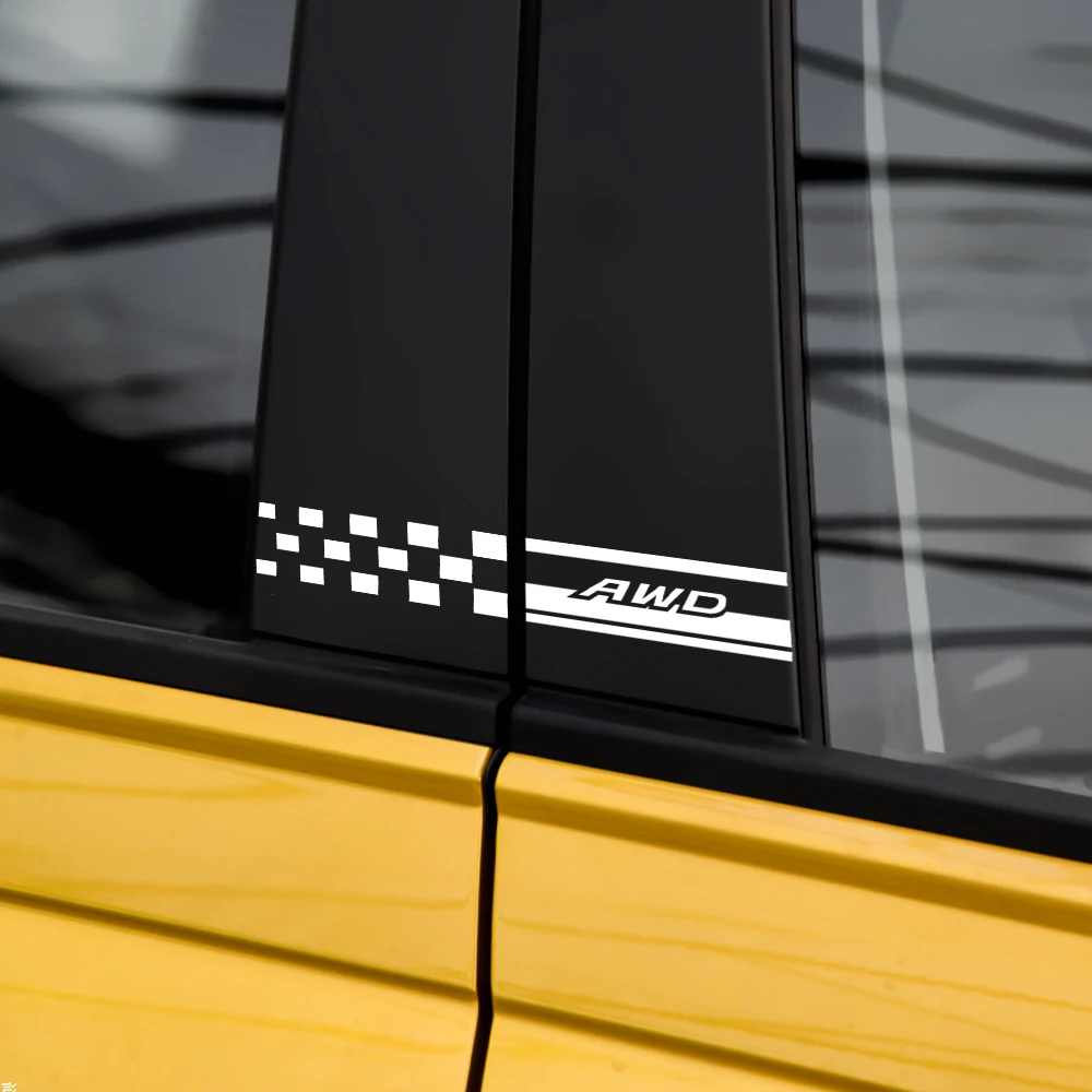 2 шт. креативные наклейки на окна автомобиля B для украшения кузова Volvo Rdesign T6 AWD S40