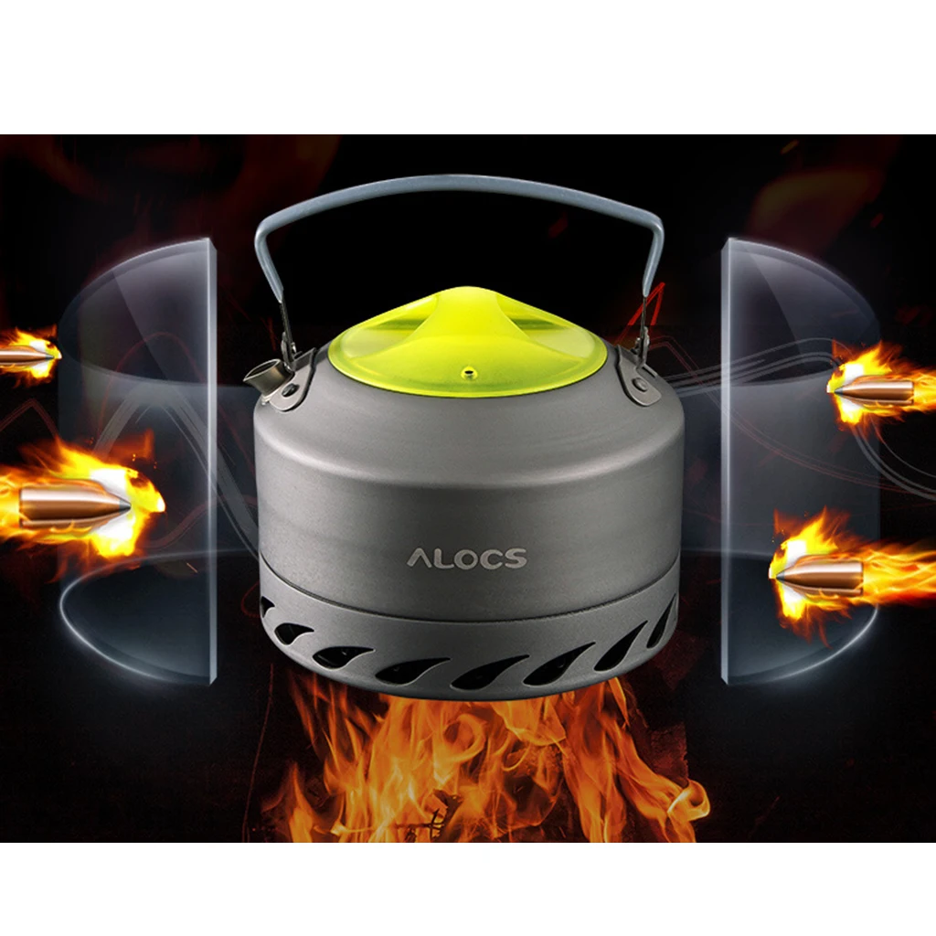 Чайник для кемпинга 0.9л портативный алюминиевый чайник закипания кофе Сетчатая