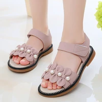 summer children princess sandals big girls shoes comfortable soft bottom kids sandal for stuendt pink beige 3 16years old kids