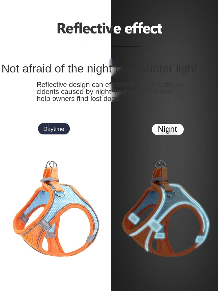 Товары для домашних животных новинка нагрудная шлейка жилет дышащий поводок