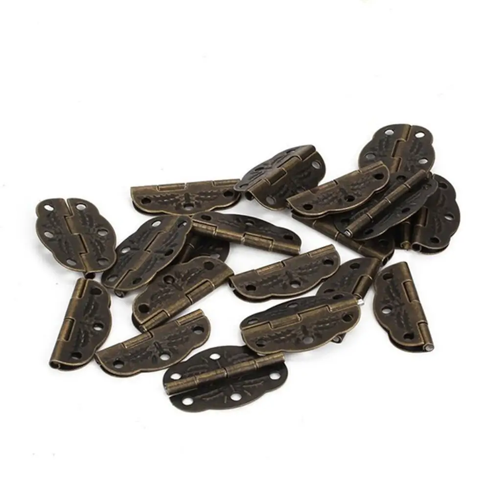 5 шт. винтажные бронзовые дизайны с гравировкой петли ящик для шкафа железный 6