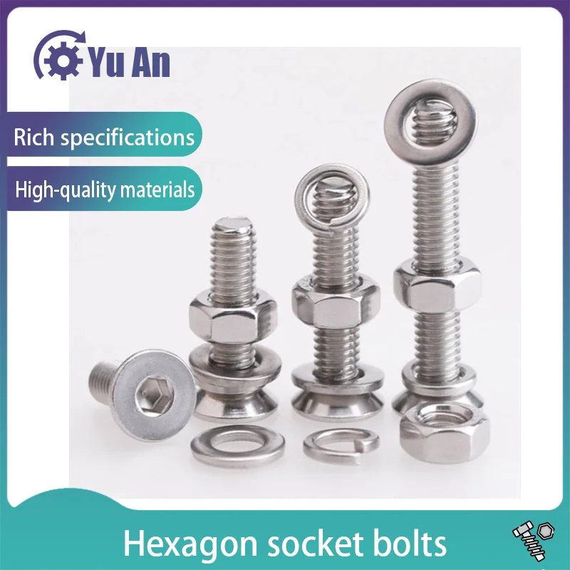 M8M10M12 Нержавеющая сталь 304 Винты с потайной головкой внутренним шестигранником