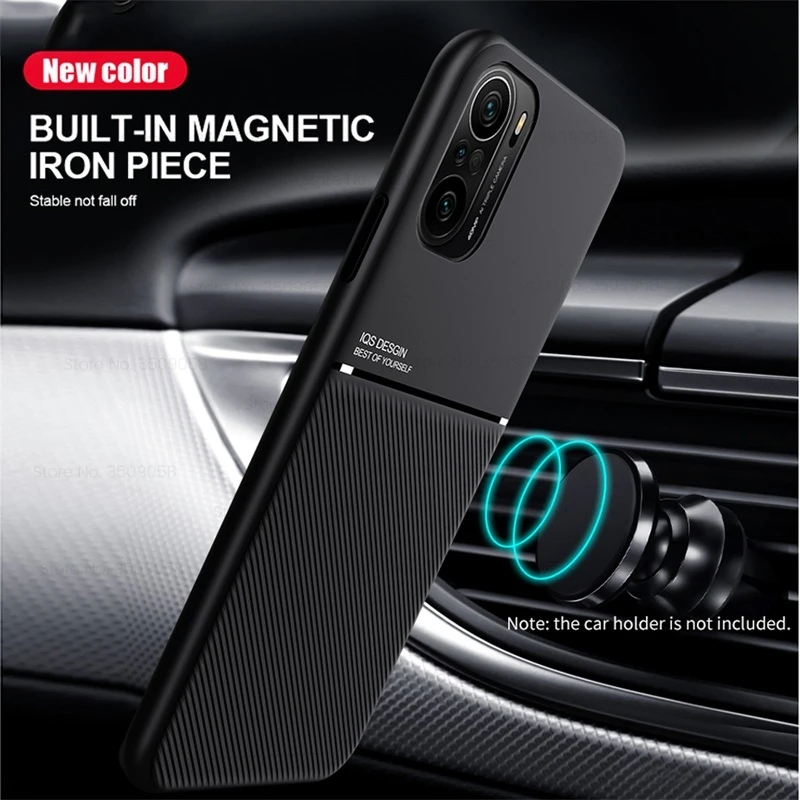 little f3 case leather textuea car magnetic holder phone cover for foco poxo poko pocco poco f3 f 3 pocof3 5g shockproof coque free global shipping