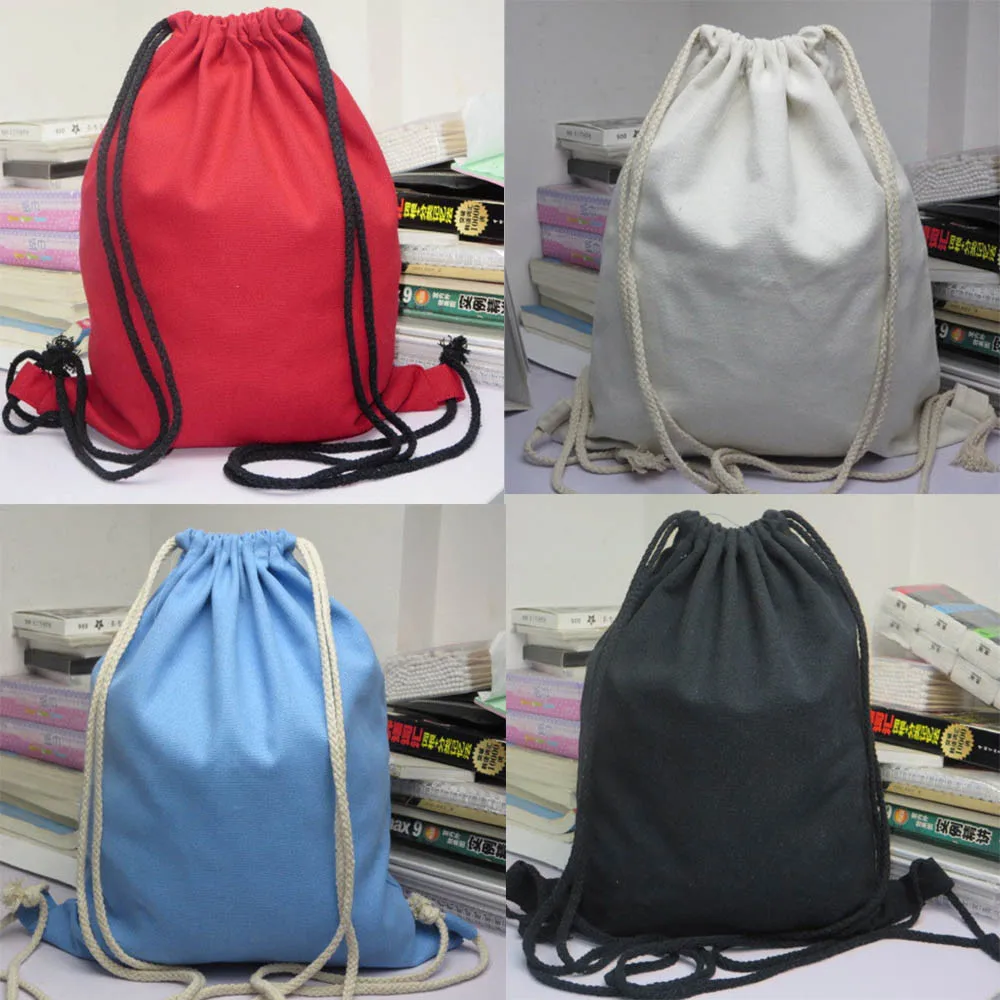 Мужские и женские Парусиновый Рюкзак со шнурком, одноцветная, для путешествий, сумка для хранения с завязкой рюкзак; спортивная сумка для монет карман чехол worek plecak sznurek