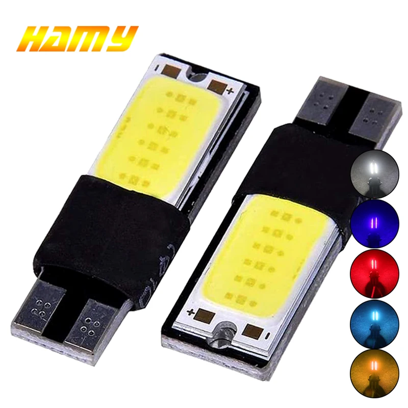 Светодиодная лампа для чтения T10 W5W, 2 шт., 12 В