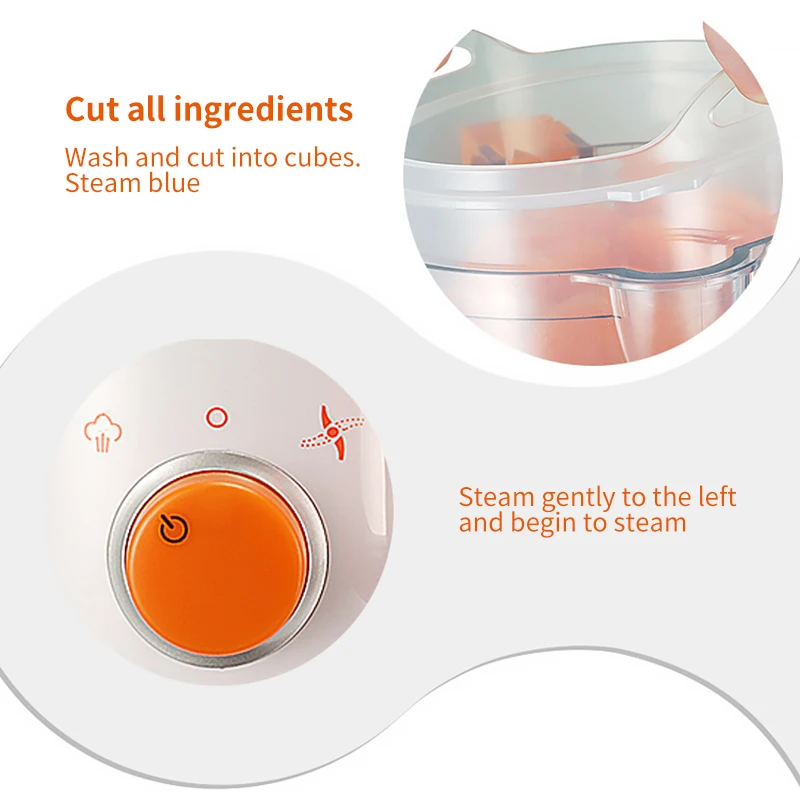 

Multi-Functional Food Processor Grinder Steamer Baby Feeding Food Maker Healthy Mills Machine Toddlers Purees Juicing Stirring