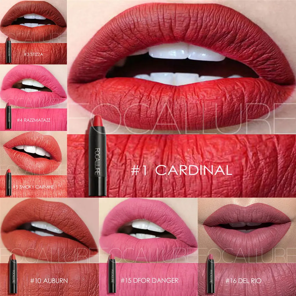 

FOCALLURE 19 Colors Matte Lipsticks Waterproof Matte Lipstick Lip Sticks Easy to Wear Matte Batom Makeup Lipstick Cosmetic