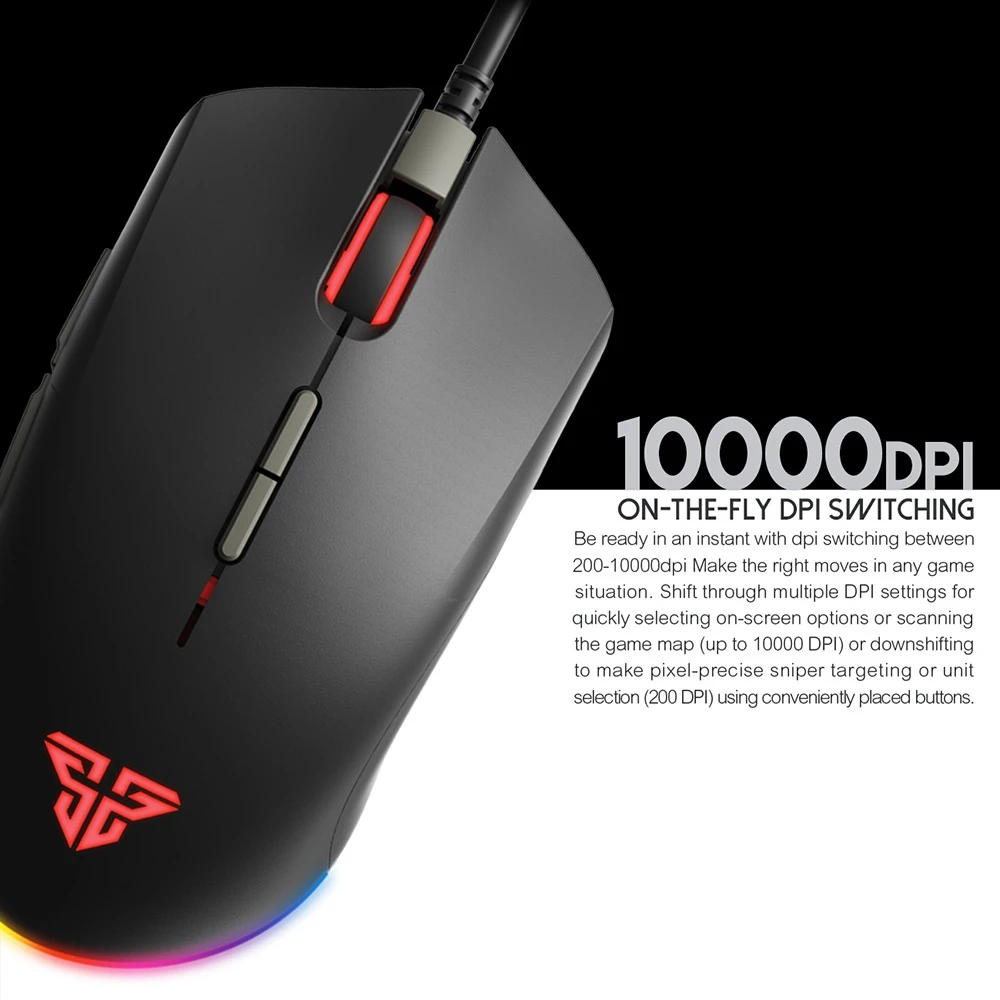 FANTECH X17 профессиональная Проводная игровая мышь регулируемая 10000 dpi 7 кнопок