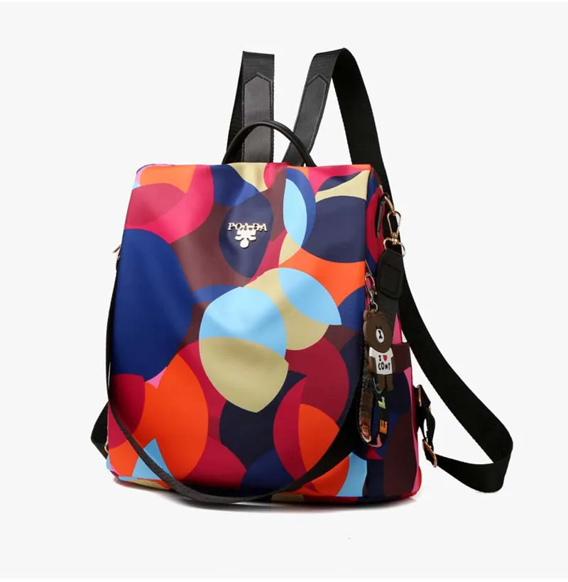 Женский вместительный рюкзак из ткани Оксфорд дорожные сумки с защитой от кражи