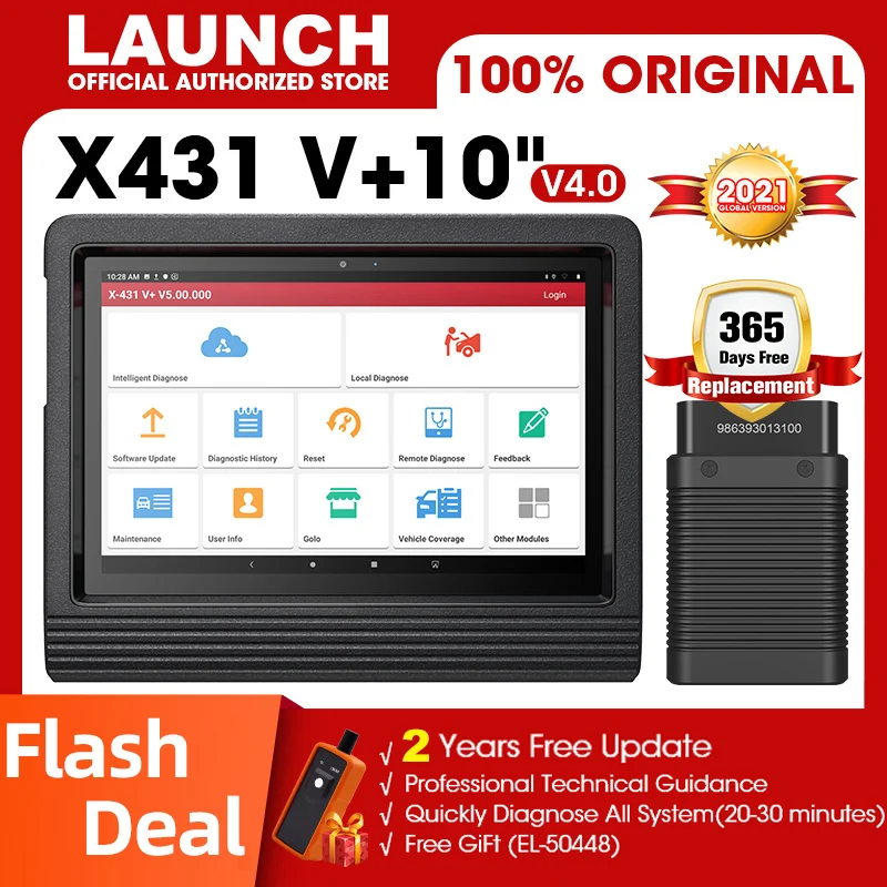 LAUNCH X431 V PLUS + 10 &quotV4.0 Профессиональный диагностический инструмент полная система