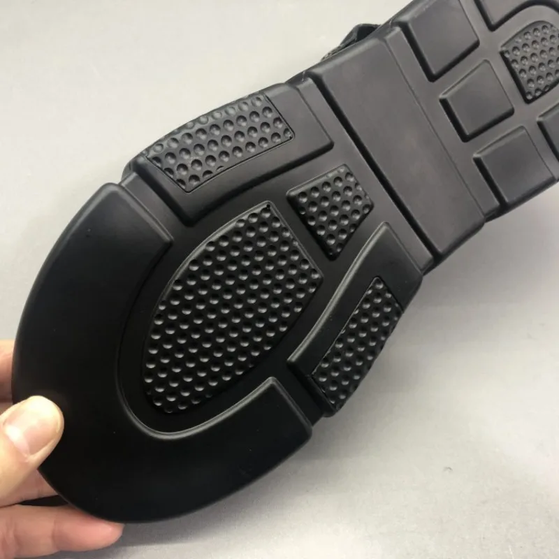 Черные мужские пляжные сандалии Летние удобные шлепанцы из натуральной кожи