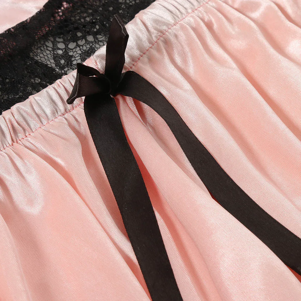 Сексуальный женский пижамный комплект кружевной пэчворк страсть сексуальное