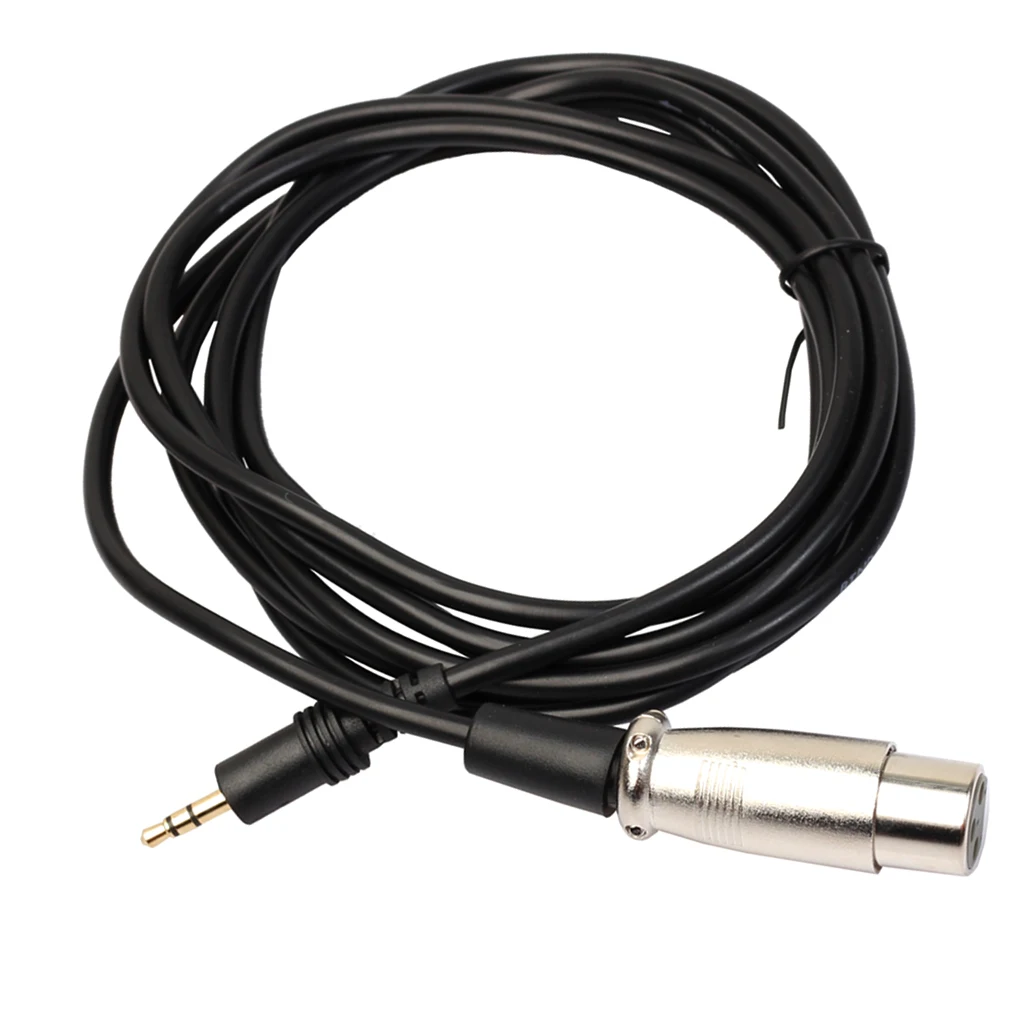 

3.5mm 1/8" Male Stereo TRS to XLR Female Audio Cable & Mic for iPhone, iPod