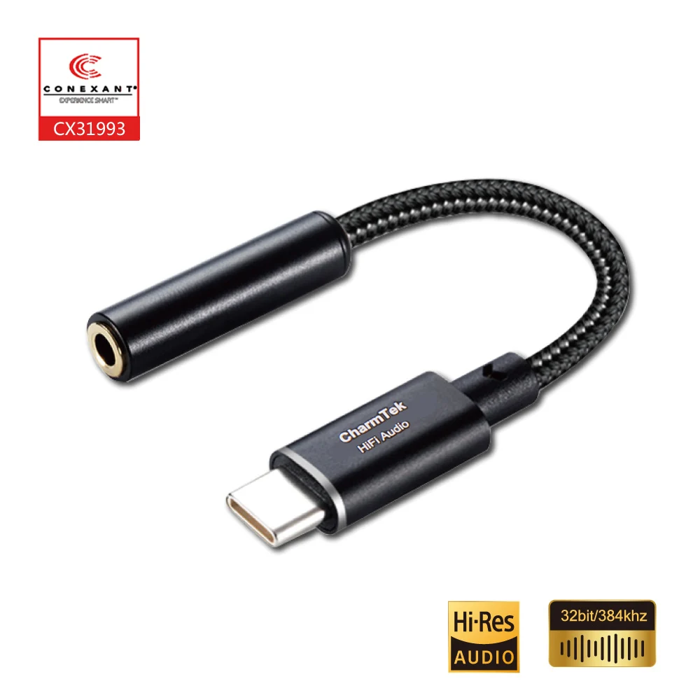 Усилитель для наушников CharmTek TPR24 CX31993 Hi-Fi DAC USB Type-C на разъем 3 5 мм аудиоадаптер