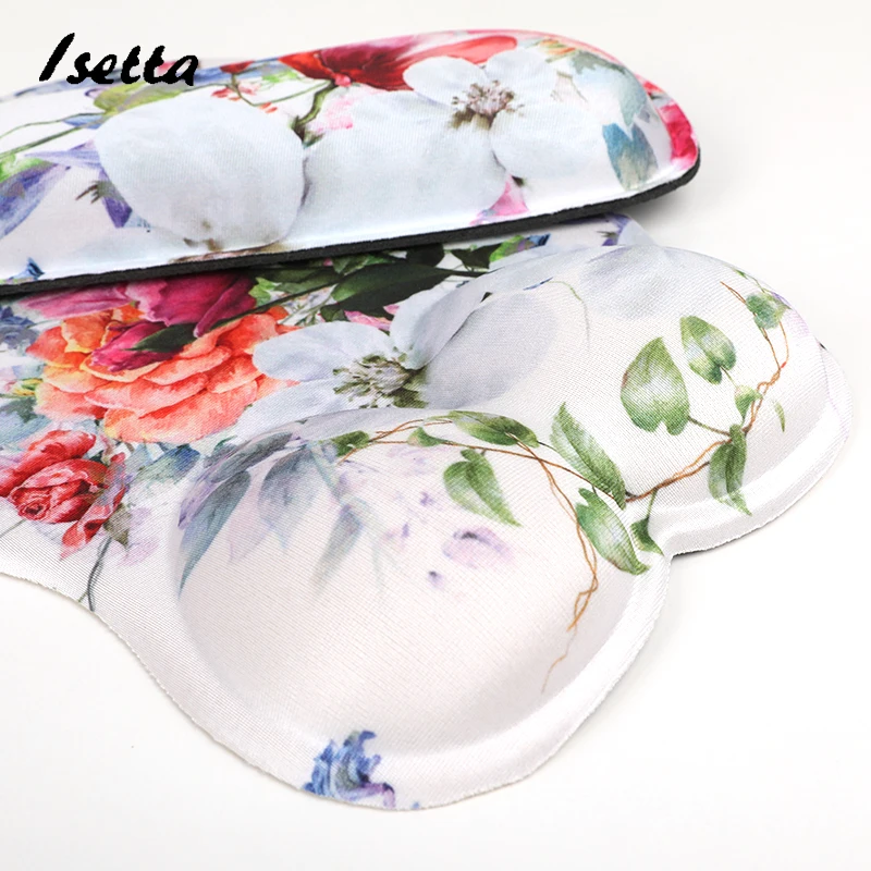 silica gel gaming mouse pad with wrist rest support memory foam anti slip comfort pad for laptop computer office free global shipping