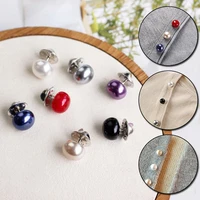6pcs anti glare suit pin colorful cardigan clip pearl brooches jewelry gift exquisite women accessories