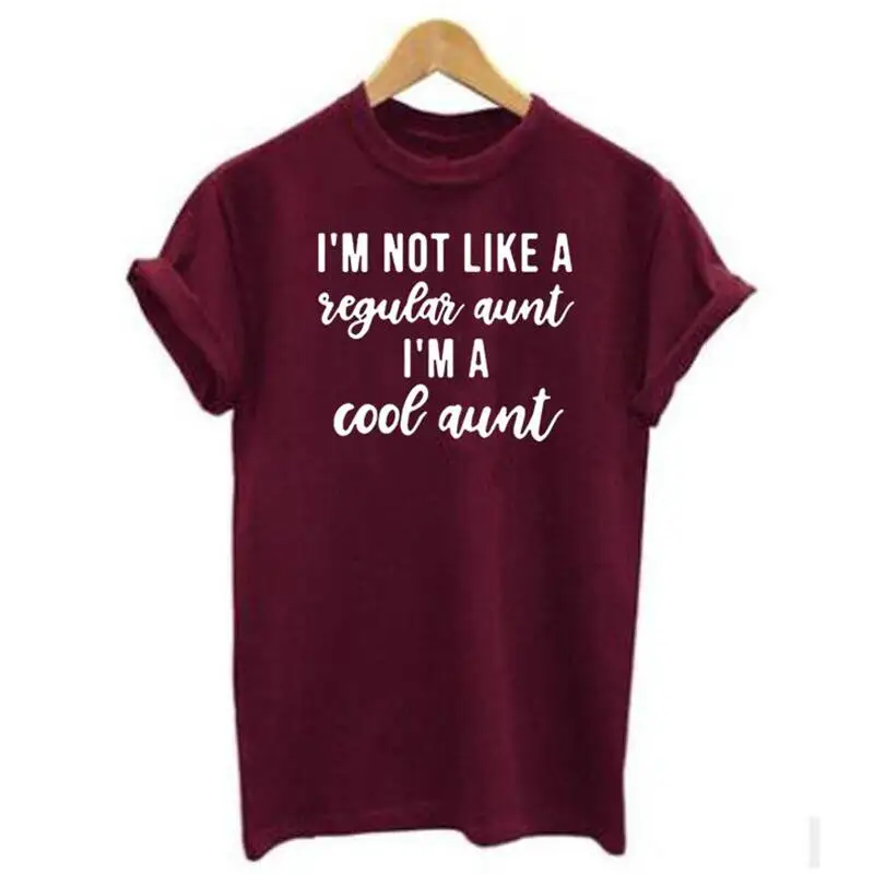 

Я не похож на обычную тетушку I'm A Cool, женские футболки, повседневная забавная футболка, женская футболка с коротким рукавом в стиле Харадзюк...