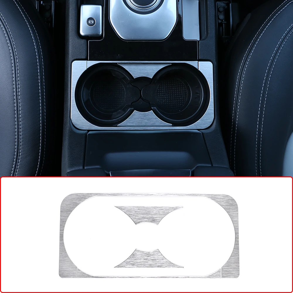 

Aluminum Alloy,Car Central Water Cup Holder Sequin Decorative Frame Sticker,for Land Rover Discovery 4 LR4 2010-2016 Accessories