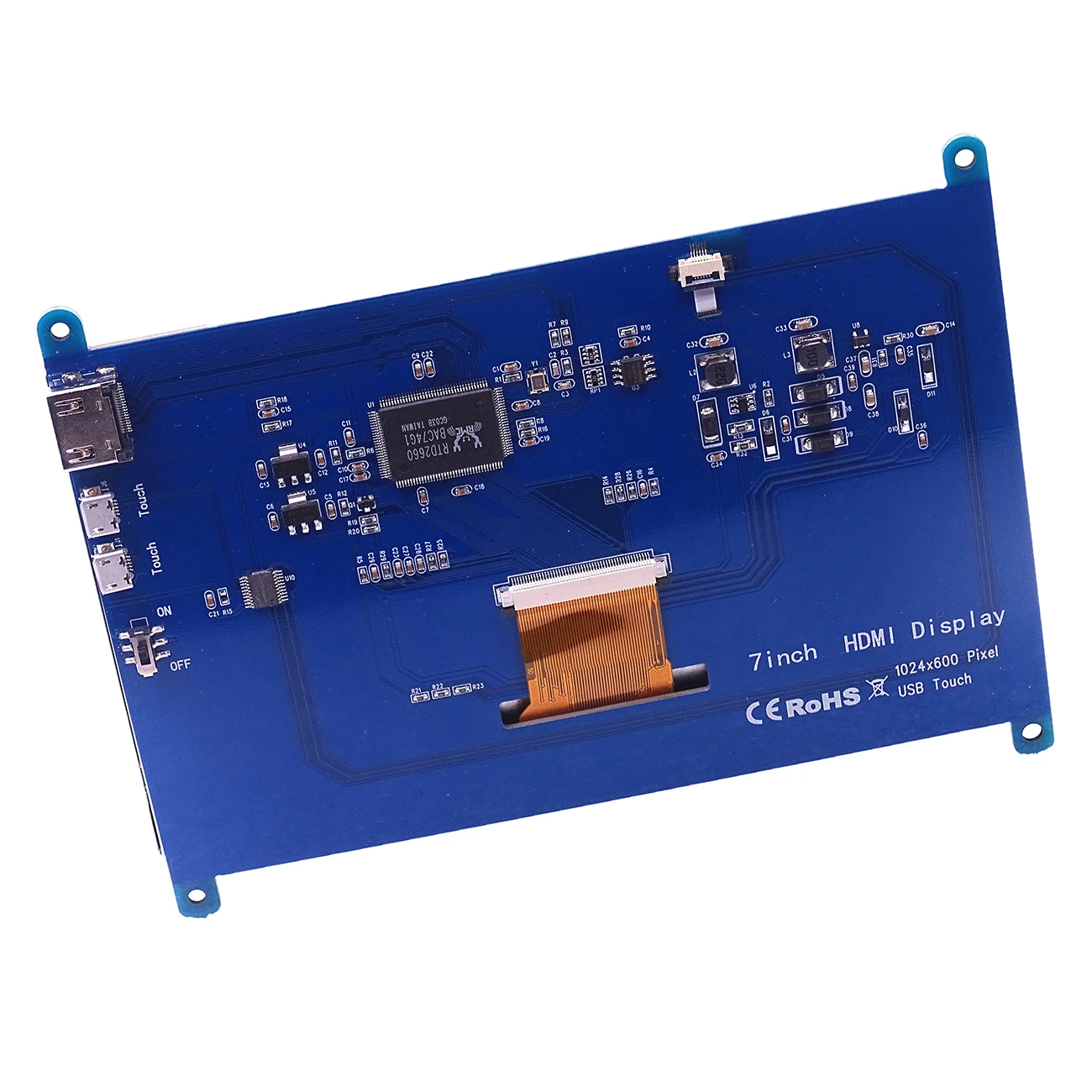 Горячие Продажа Новые 7 дюймов Raspberry Pi Сенсорный экран 1024*600 емкостный ЖК HDMI